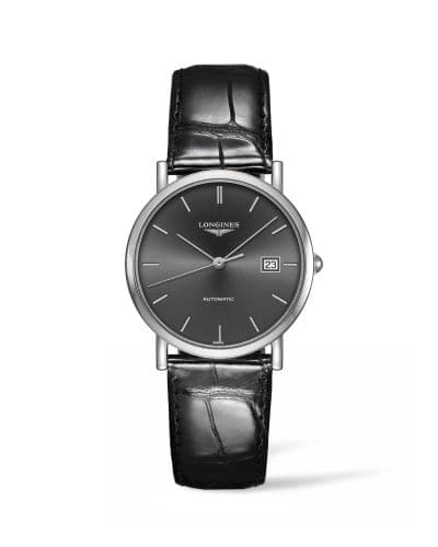 Longines Elegant Collection 34.5 Automatic Stainless Steel / Grey / Strap