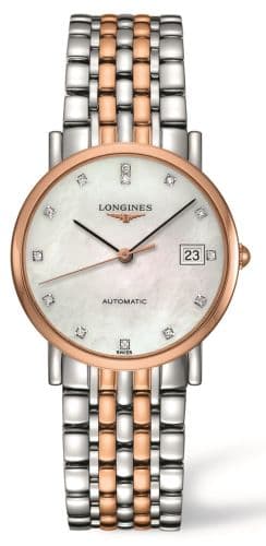 Longines Elegant Collection 34.5 Automatic Stainless Steel / Red Gold / MOP