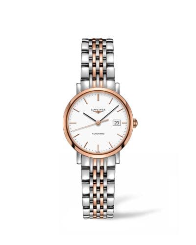 Longines Elegant Collection Automatic 29 Stainless Steel / Pink Gold / White