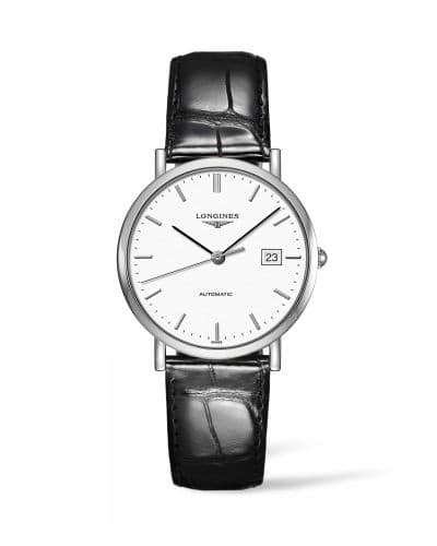 Longines Elegant Collection Automatic 37 Stainless Steel / White / Strap