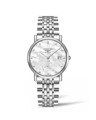 Longines Elegant Collection Small Second 34.5 Stainless Steel / MOP / Bracelet