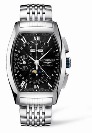 Longines Evidenza Chronograph Calendar Black Bracelet