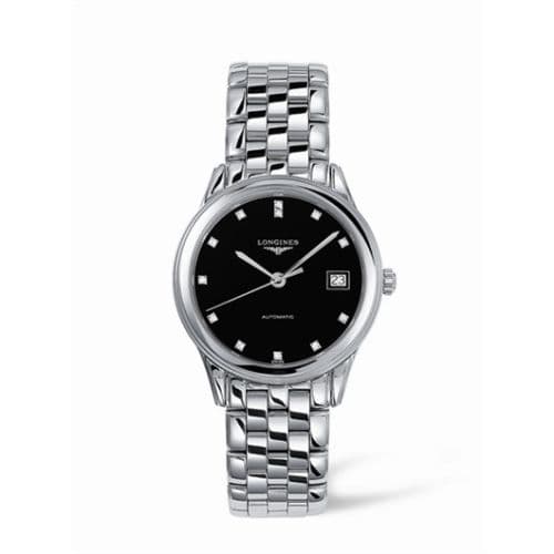 Longines Flagship 35.6 Automatic Stainless Steel Black Diamond