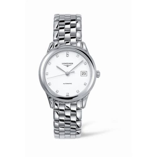 Longines Flagship 35.6 Automatic Stainless Steel White Diamond