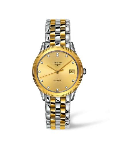 Longines Flagship 35.6 Automatic Two Tone Champagne Diamond