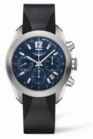 Longines GrandeVitesse Chronograph Blue Rubber