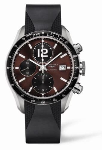 Longines GrandeVitesse Tachymeter Brown Rubber
