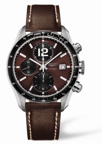 Longines GrandeVitesse Tachymeter Brown Strap