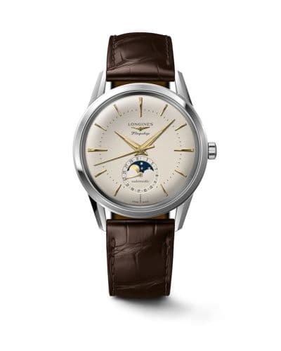 Longines Heritage Flagship Moonphase Stainless Steel / Silver