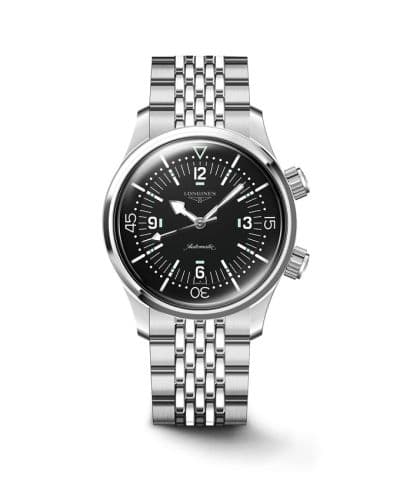 Longines Heritage Legend Diver 39 Stainless Steel / Black / Bracelet