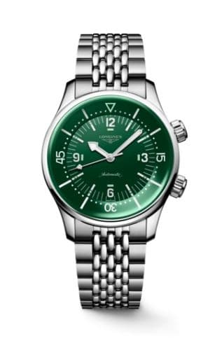 Longines Heritage Legend Diver 39 Stainless Steel / Green / Bracelet