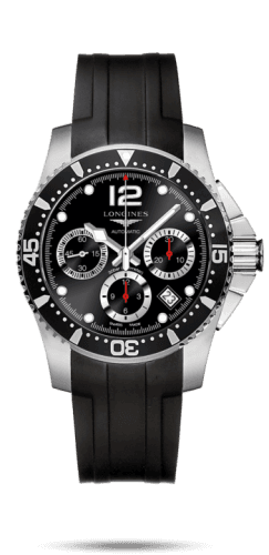 Longines HydroConquest 41 Automatic Chronograph Stainless Steel / Black / Rubber