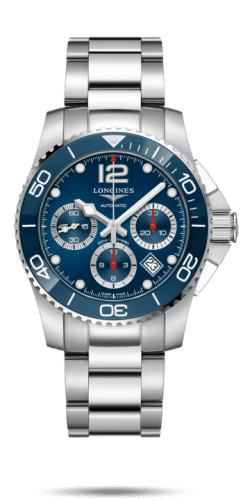 Longines HydroConquest 41 Automatic Chronograph Stainless Steel / Ceramic / Blue / Bracelet