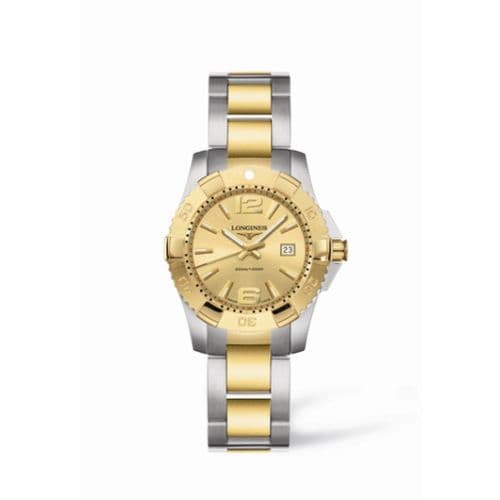 Longines Hydroconquest Quartz 29.5 Two Tone Gold