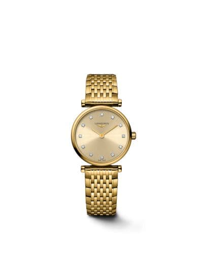Longines La Grande Classique Quartz 24 Yellow Gold / Gilt - Diamond / Bracelet