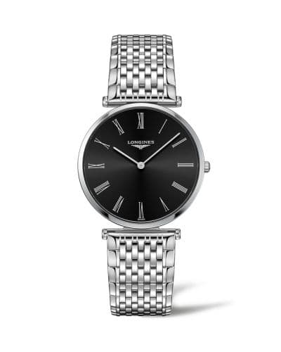Longines La Grande Classique Quartz 36 Stainless Steel / Black - Roman / Bracelet