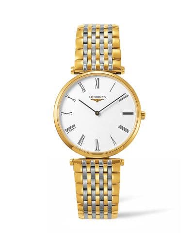 Longines La Grandes Classique Quartz 36 PVD / White Roman / Bracelet