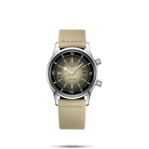 Longines Legend Diver 36 Stainless Steel / Sand / Strap