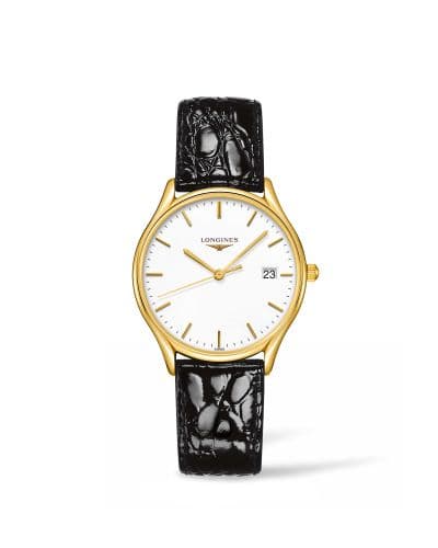 Longines Lyre Quartz 32 Yellow Gold PVD / White / Strap