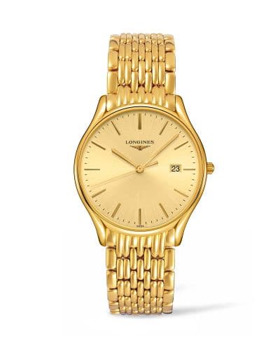 Longines Lyre Quartz 38.5mm PVD Gold / Champagne / Bracelet