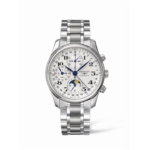 Longines Master Collection 40 Chronograph Calendar Stainless Steel / Silver / Bracelet