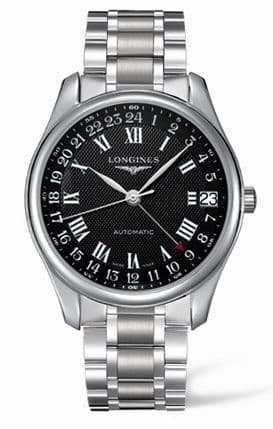 Longines Master Collection 42 24h Stainless Steel / Black-Roman / Bracelet