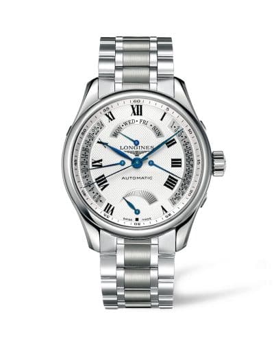Longines Master Collection 44 Retrograde Power Reserve Stainless Steel / Silver-Roman / Bracelet