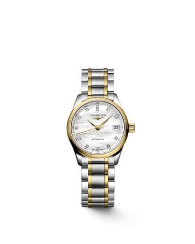 Longines Master Collection Date 25.5 Stainless Steel - Pink Gold / MOP / Bracelet