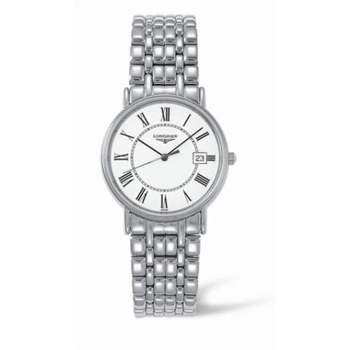 Longines Presence 33 Quartz Stainless Steel Roman Bracelet