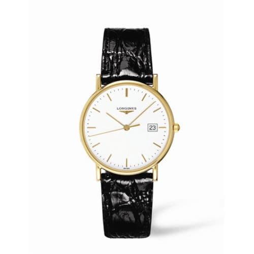 Longines Presence 33.5 Quartz Yellow Gold / White