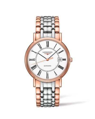 Longines Presence 38.5 Automatic PVD Red / White - Roman / Bracelet