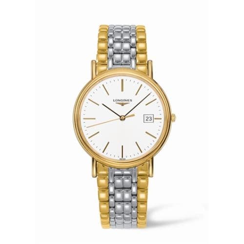 Longines Presence 38.5 Quartz PVD Gold / White / Bracelet