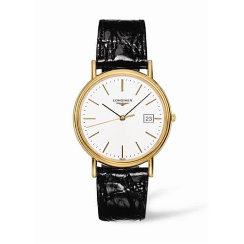 Longines Presence 38.5 Quartz PVD Gold / White