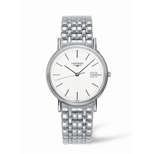 Longines Presence 38.5 Quartz Stainless Steel / White / Bracelet