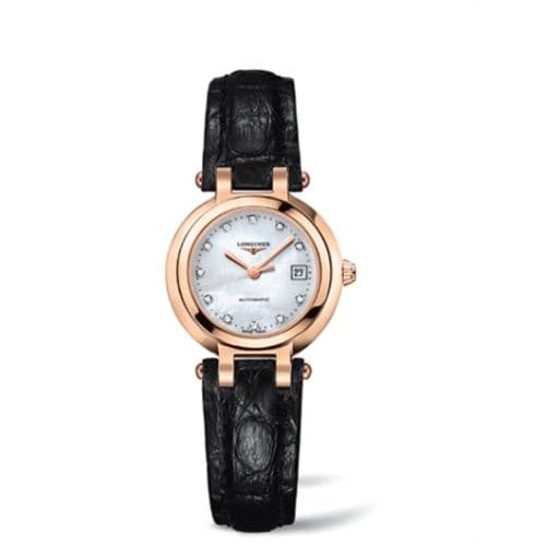 Longines PrimaLuna Automatic 26.5 Pink Gold Leather MOP