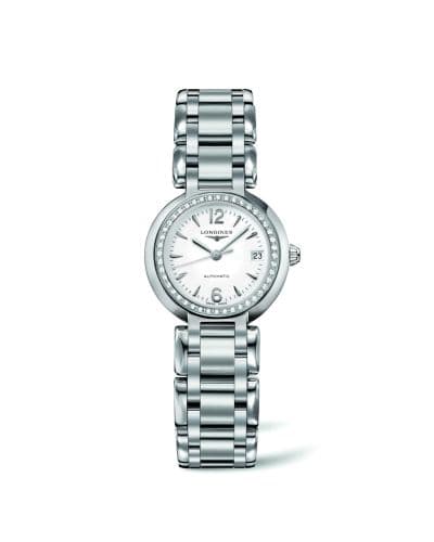 Longines PrimaLuna Automatic 26.5 Stainless Steel / Diamond / White / Bracelet