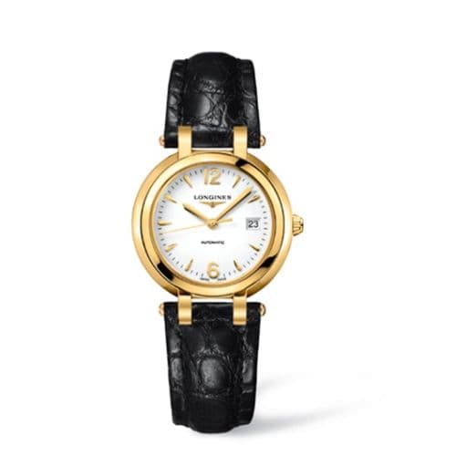Longines PrimaLuna Automatic 30 Yellow Gold Strap Arabic