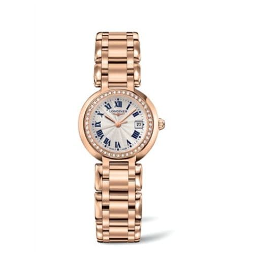 Longines PrimaLuna Quartz 26.5 Pink Gold / Diamond / Silver - Roman / Bracelet