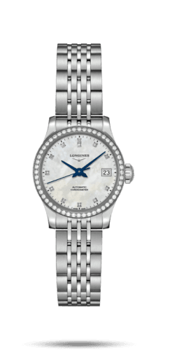Longines Record 26mm Stainless Steel / Diamond / MOP-Diamond / Bracelet