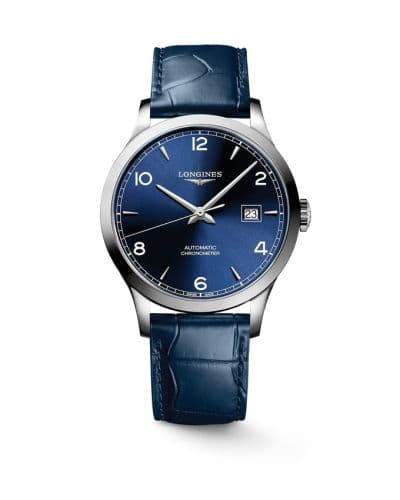 Longines Record 40mm Stainless Steel / Blue-Arabic / Alligator