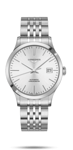 Longines Record 40mm Stainless Steel / Silver / Bracelet