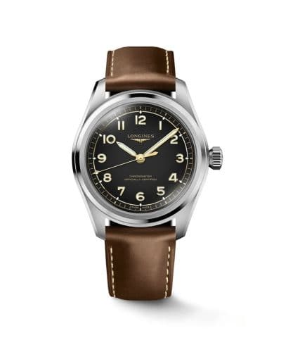 Longines Spirit Automatic 39 Stainless Steel / Black / Leather