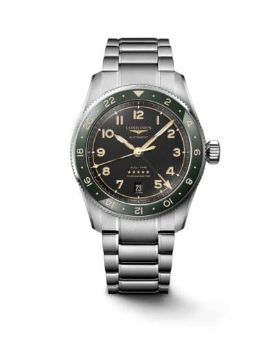 Longines Spirit Zulu Time 39 Stainless Steel / Anthracite / Bracelet