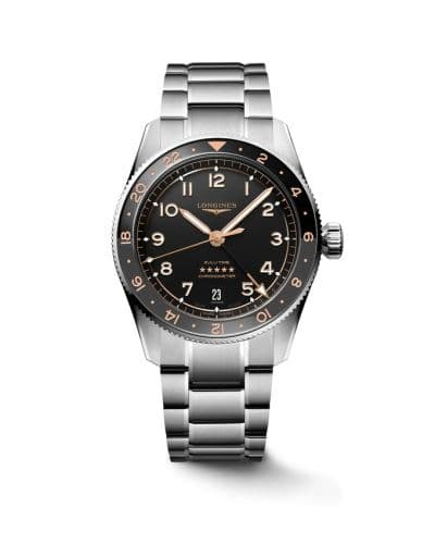 Longines Spirit Zulu Time 39 Stainless Steel / Black / Bracelet