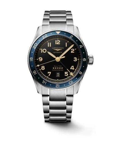 Longines Spirit Zulu Time 42 Stainless Steel / Black - Blue / Bracelet