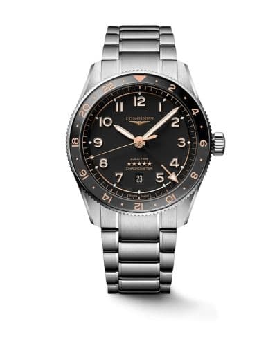 Longines Spirit Zulu Time 42 Stainless Steel / Black / Bracelet