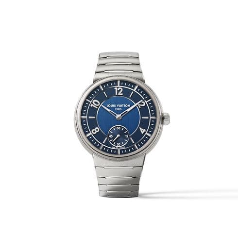 Louis Vuitton Tambour Automatic Stainless Steel / Blue / Bracelet