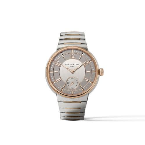 Louis Vuitton Tambour Automatic Stainless Steel - Rose Gold / Grey / Bracelet