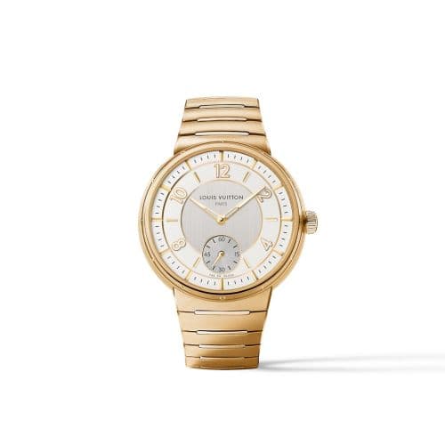 Louis Vuitton Tambour Automatic Yellow Gold / Silver / Bracelet
