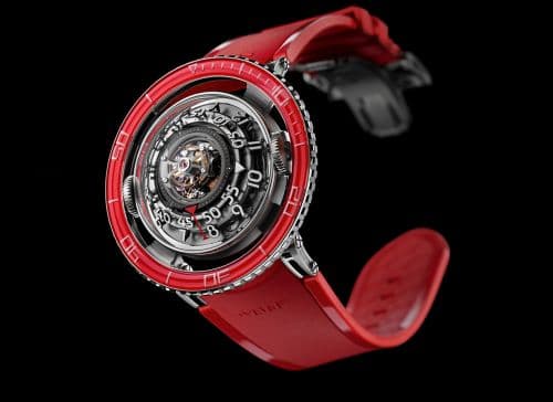 MB&F Horological Machine N°7 Aquapod Platinum / Red